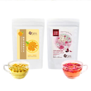 【慢悠仙】玫瑰花茶20g+阿里山油菊花茶25g 雙效袋裝組(台灣養生花草茶/無咖啡因/晶亮降火/美顏舒眠)